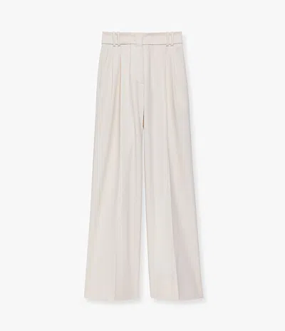 ANOTHER TOMORROW TWILL PLEATED TROUSER