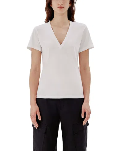 Another Tomorrow V-neck Tee In White