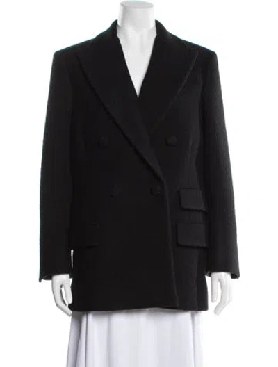 Pre-owned Another Tomorrow Virgin Wool Blazer In Black