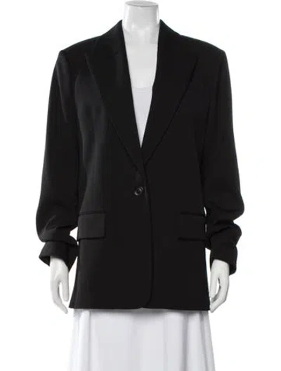Pre-owned Another Tomorrow Virgin Wool Blazer In Black
