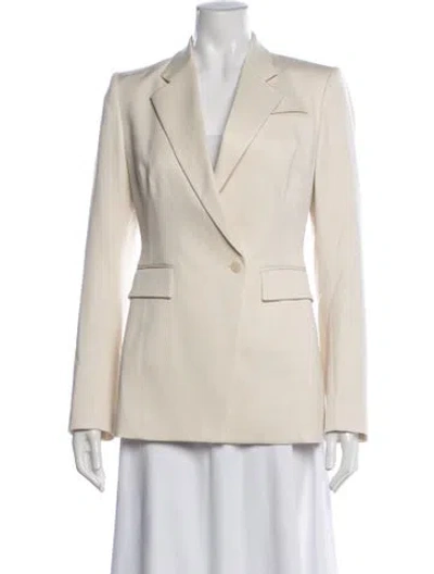 Pre-owned Another Tomorrow Virgin Wool Blazer In Neutrals