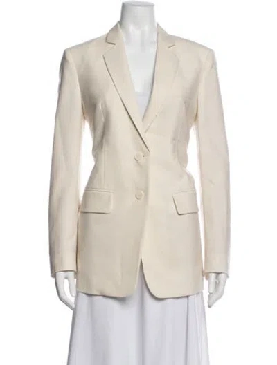Pre-owned Another Tomorrow Virgin Wool Blazer In Neutrals