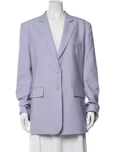 Pre-owned Another Tomorrow Virgin Wool Blazer In Purple