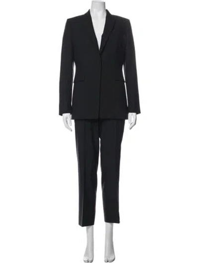 Pre-owned Another Tomorrow Virgin Wool Pantsuit In Black