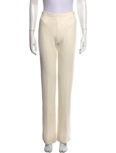 Pre-owned Another Tomorrow Virgin Wool Straight Leg Pants In Neutrals