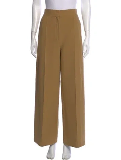 Pre-owned Another Tomorrow Virgin Wool Wide Leg Pants In Neutral