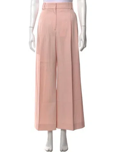 Pre-owned Another Tomorrow Virgin Wool Wide Leg Pants In Pink