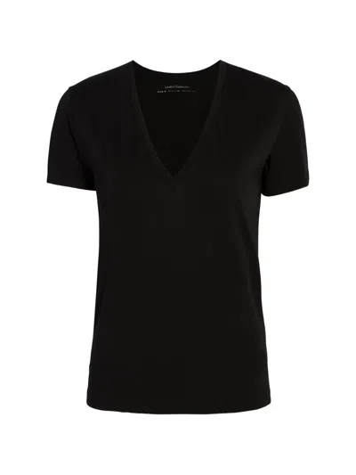Another Tomorrow V-neck T-shirt In Black
