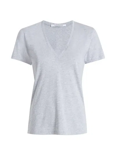 Another Tomorrow V-neck T-shirt In Gray