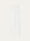 Another Tomorrow Wide-leg Fluid Trousers In Off White