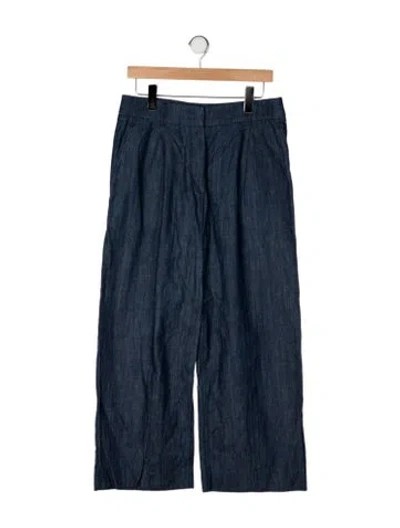 Pre-owned Another Tomorrow Wide Leg Pants In Blue