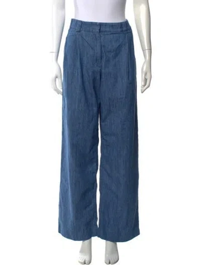 Pre-owned Another Tomorrow Wide Leg Pants In Blue