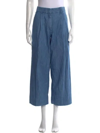 Pre-owned Another Tomorrow Wide Leg Pants In Blue