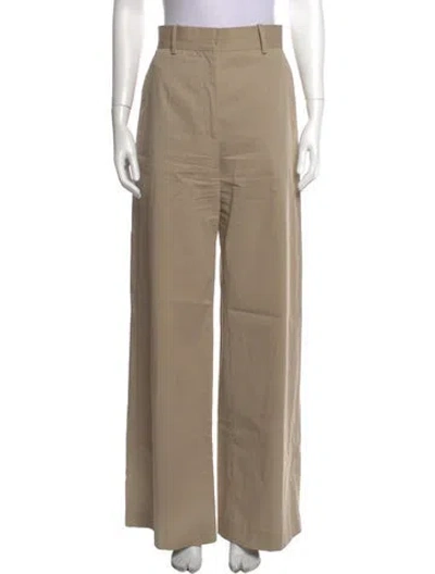 Pre-owned Another Tomorrow Wide Leg Pants In Neutrals