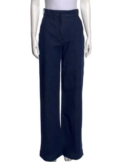 Pre-owned Another Tomorrow Wide Leg Pants W/ Tags In Blue