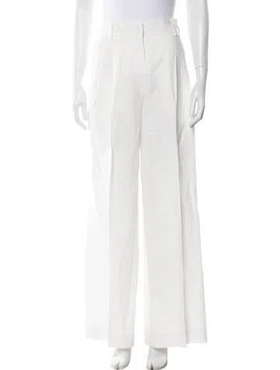 Pre-owned Another Tomorrow Wide Leg Pants In White