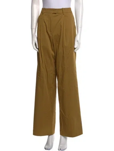 Pre-owned Another Tomorrow Wide Leg Pants In Yellow