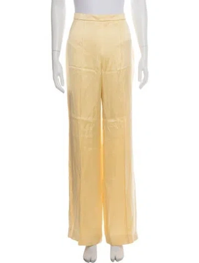Pre-owned Another Tomorrow Wide Leg Pants In Yellow
