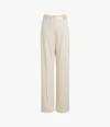 Another Tomorrow Wide Leg Suit Pant In Parchment
