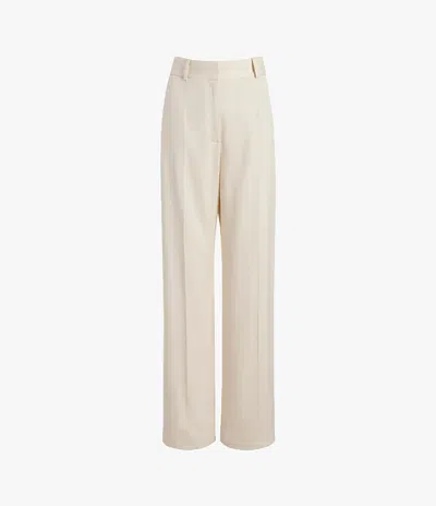 Another Tomorrow Wide Leg Suit Pant In Parchment