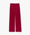 Another Tomorrow Pleated Wide-leg Suit Pants In Ruby
