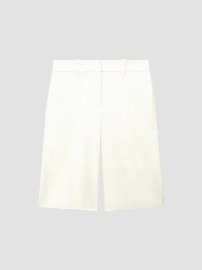 Another Tomorrow Women's Bermuda Pants In White