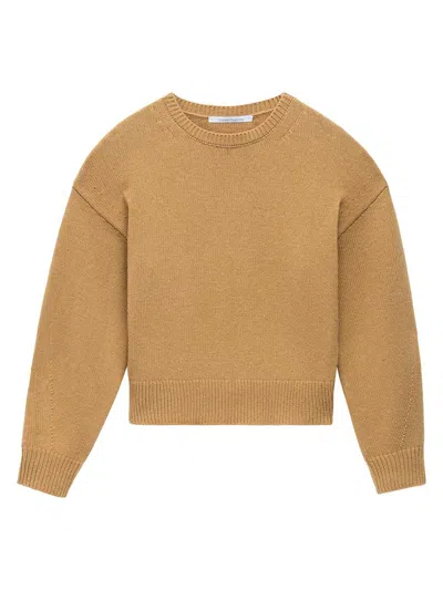 Another Tomorrow Women's Cashmere Knit Sweatshirt In Brown