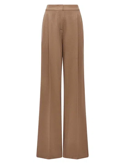 Another Tomorrow Women's Cashmere Pleated Trousers In Brown