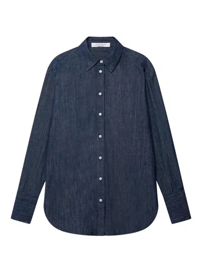 Another Tomorrow Women's Chambray Shirt In Blue