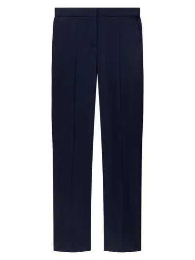 Another Tomorrow Women's Classic Trousers In Blue
