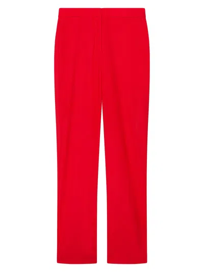 Another Tomorrow Women's Classic Trousers In Red