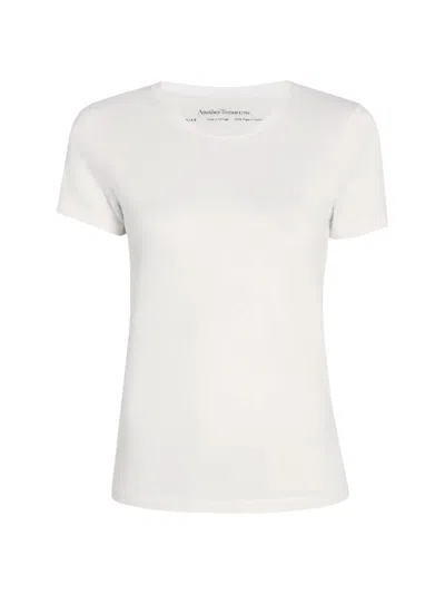 Another Tomorrow Women's Crew Neck Tee In White