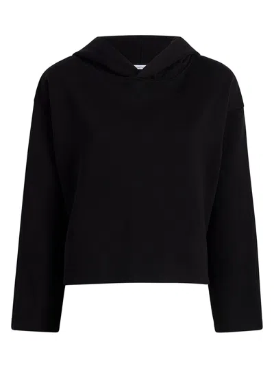 Another Tomorrow Women's Cropped Hoodie In Black