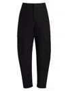 Another Tomorrow Curved Cargo Pant In Black