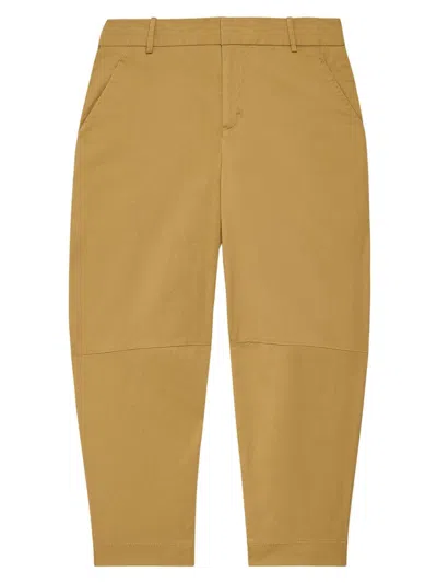 ANOTHER TOMORROW WOMEN'S CURVED CHINO PANTS