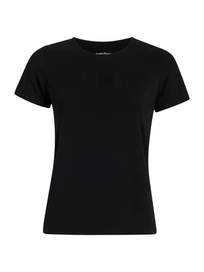 Another Tomorrow Women's Fitted Tee In Black