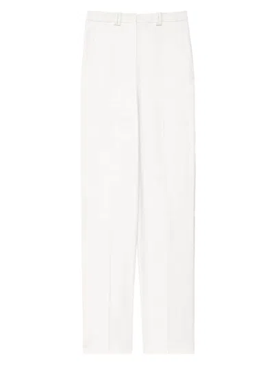 Another Tomorrow Women's Fluid Straight-leg Trousers In Off White