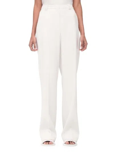ANOTHER TOMORROW WOMEN'S FLUID STRAIGHT-LEG TROUSERS