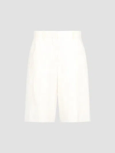Another Tomorrow Women's Gingham Bermuda Shorts In Off White