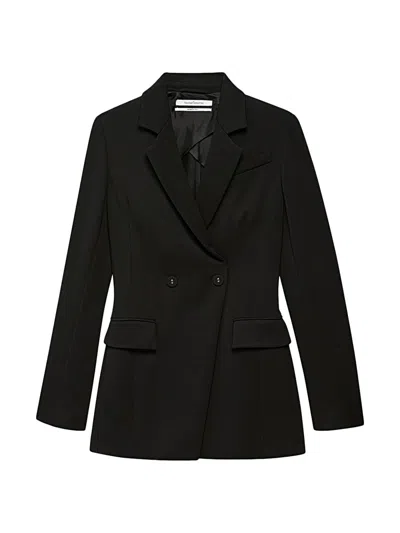 Another Tomorrow Women's Jersey Jacket In Black