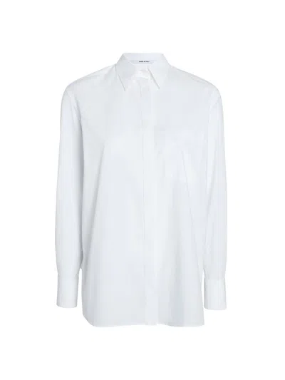 Another Tomorrow Women's Mens Shirt In White