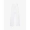 ANOTHER TOMORROW ANOTHER TOMORROW WOMEN'S OFF WHITE CARPENTER WIDE-LEG MID-RISE ORGANIC STRETCH-DENIM TROUSERS