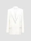 Another Tomorrow Single-breasted Blazer In White