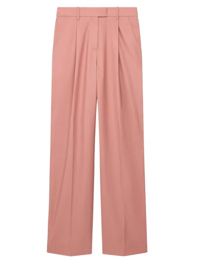 Another Tomorrow Women's Relaxed Wide Leg Pants In Pink