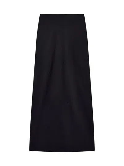 Another Tomorrow Women's Satin Skirt In Black