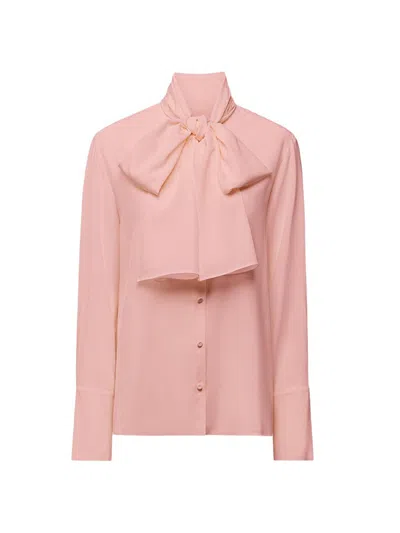 Another Tomorrow Women's Signature Bow Blouse In Pink