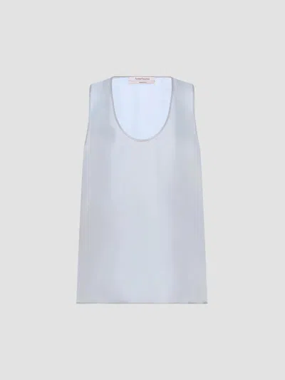 Another Tomorrow Women's Silk Tank In Sky