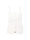 ANOTHER TOMORROW WOMEN'S SLEEVELESS SQUARE-NECK TOP