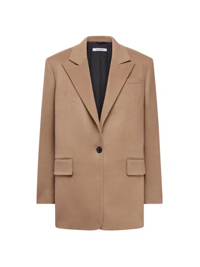Another Tomorrow Women's Tailored Cashmere Jacket In Brown