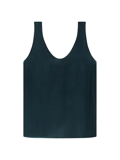 Another Tomorrow Women's Tank Blouse In Green